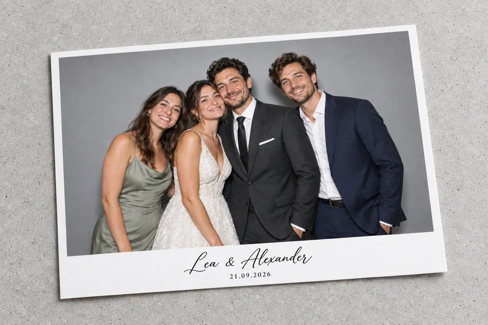 Gedrucktes Foto im Layout Querformat
